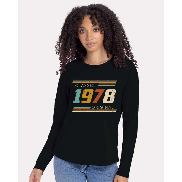 1978 Made In 1978 44th Birthday 44 Years Old Womens Cotton Relaxed Long Sleeve T-Shirt