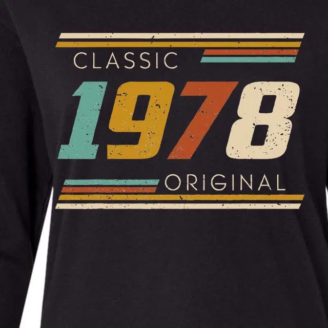 1978 Made In 1978 44th Birthday 44 Years Old Womens Cotton Relaxed Long Sleeve T-Shirt