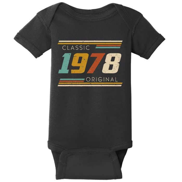 1978 Made In 1978 44th Birthday 44 Years Old Baby Bodysuit