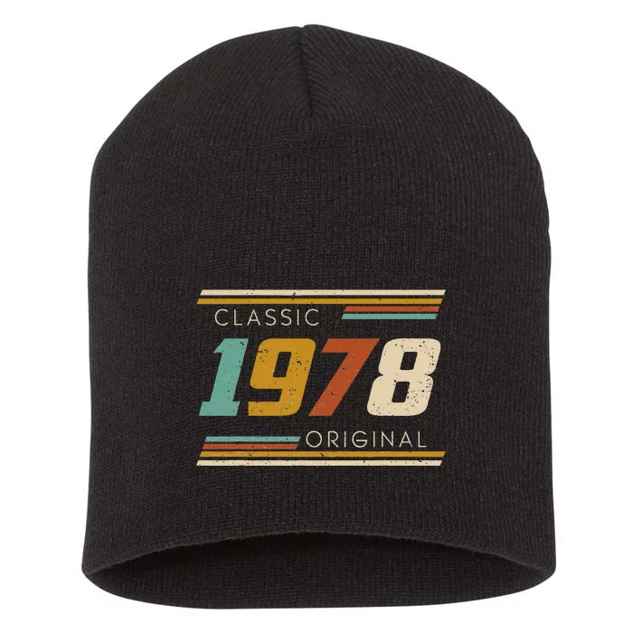 1978 Made In 1978 44th Birthday 44 Years Old Short Acrylic Beanie