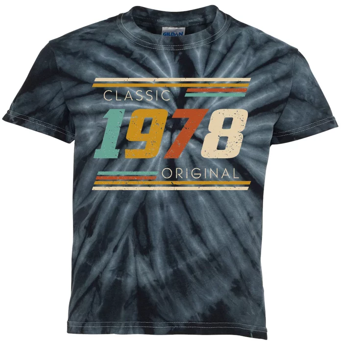 1978 Made In 1978 44th Birthday 44 Years Old Kids Tie-Dye T-Shirt