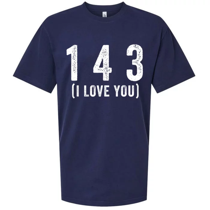 143 Means I Love You Happy Valentines Day Couples Sueded Cloud Jersey T-Shirt