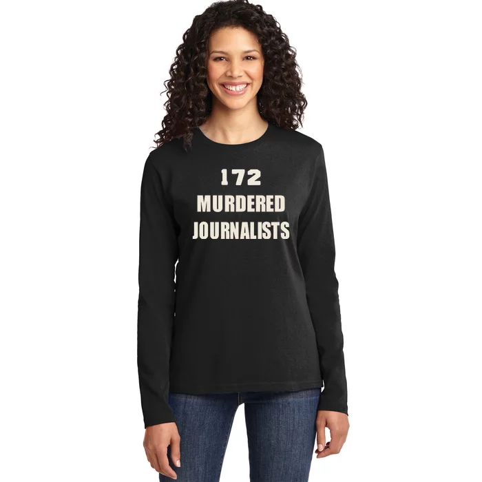 172 Murdered Journalists Ladies Long Sleeve Shirt