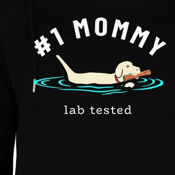 1 Mommy Lab Tested Yellow Labrador Retriever Lab Dog Lover Womens Funnel Neck Pullover Hood