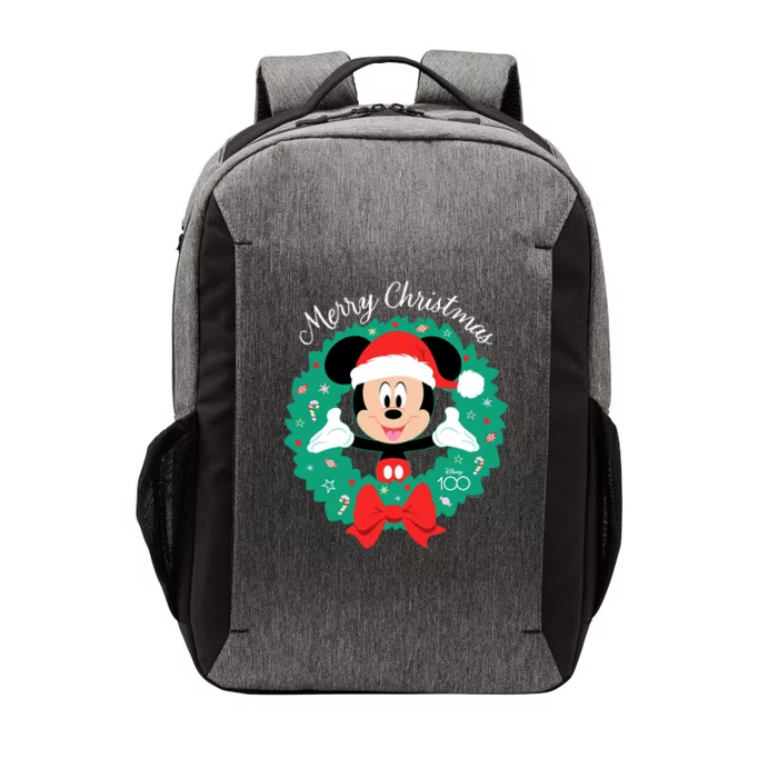 100 Mickey Mouse Merry Christmas Wreath Holiday D100 Vector Backpack