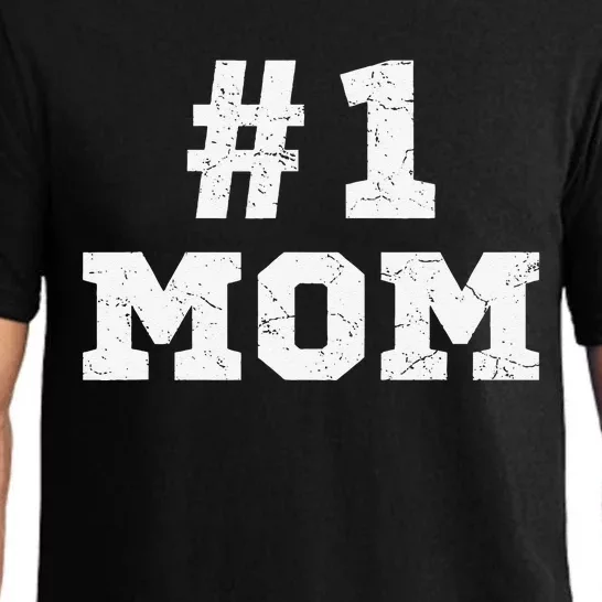 1 Mom Number One Mom Mama Mother Funny Mother's Day Pajama Set