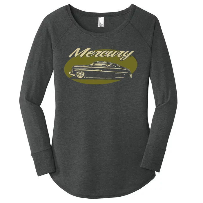 1950 Mercury Olive Low Rider Kustom Lead Sled Custom Hot Rod Women's Perfect Tri Tunic Long Sleeve Shirt