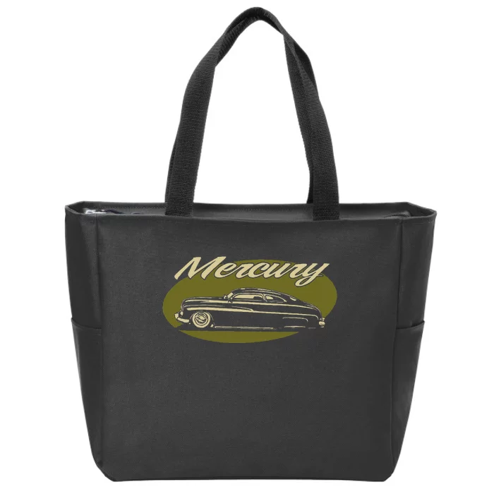 1950 Mercury Olive Low Rider Kustom Lead Sled Custom Hot Rod Zip Tote Bag