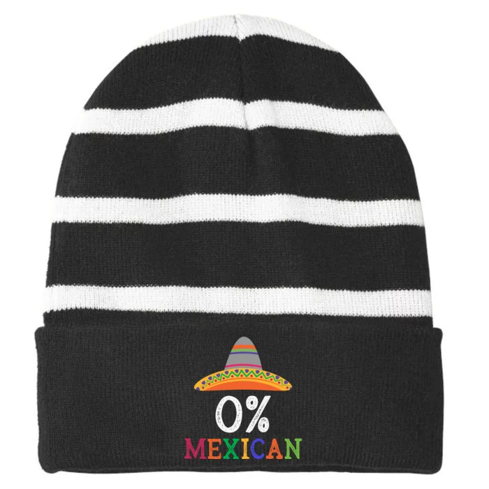 100% Mexican Pride Striped Beanie with Solid Band