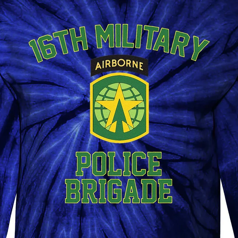 16th Military Police Brigade Veteran Fathers Day Veterans Tie-Dye Long Sleeve Shirt