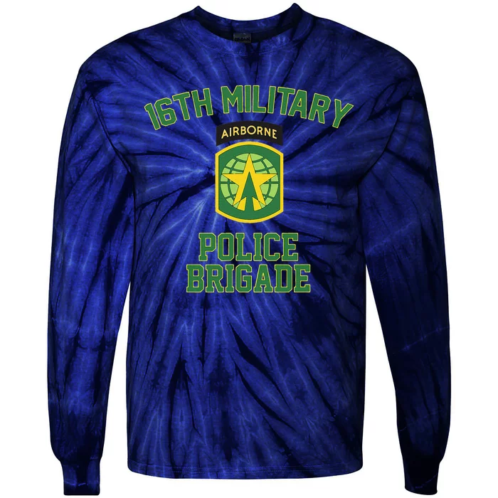 16th Military Police Brigade Veteran Fathers Day Veterans Tie-Dye Long Sleeve Shirt