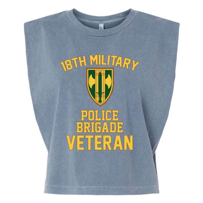 18th Military Police Brigade Veteran Military Father Day Gift Garment-Dyed Women's Muscle Tee