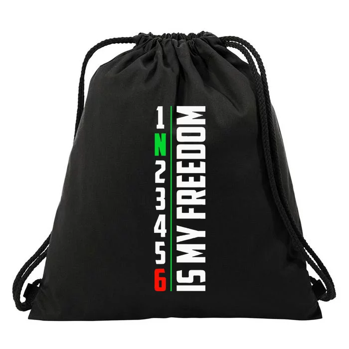 1n23456 Motorcycle Shift Biker Motorcyclist Drawstring Bag