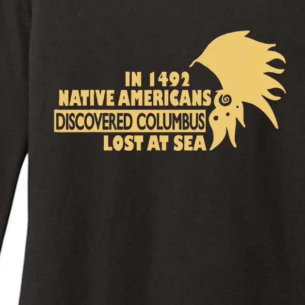 1942 Native Americans Discovered Columbus Indigenous People Womens CVC Long Sleeve Shirt