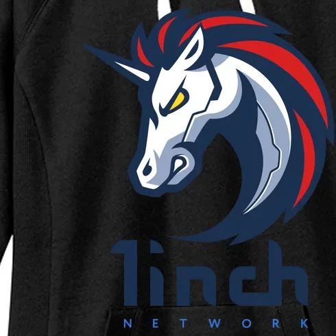 1Inch Network Logo, 1Inch Crypto, Decentralized Exchange DEX Women's Fleece Hoodie