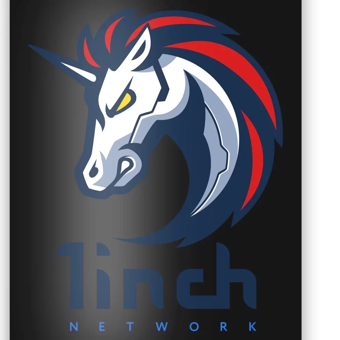 1Inch Network Logo, 1Inch Crypto, Decentralized Exchange DEX Poster