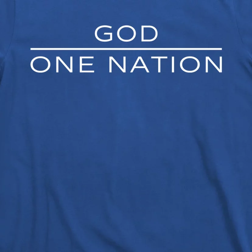 1 Nation Under God Line Art Patriotic Christian Religion Gift T-Shirt