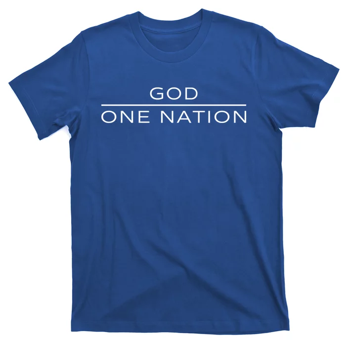 1 Nation Under God Line Art Patriotic Christian Religion Gift T-Shirt