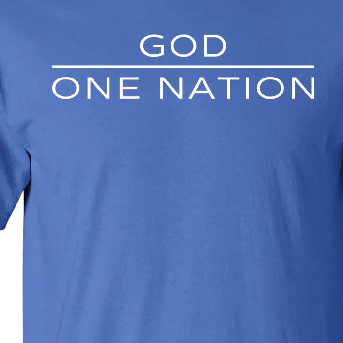 1 Nation Under God Line Art Patriotic Christian Religion Gift Tall T-Shirt