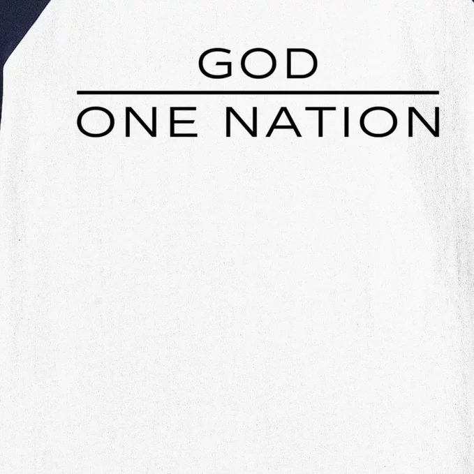 1 Nation Under God Line Art Patriotic Christian Religion Gift Baseball Sleeve Shirt