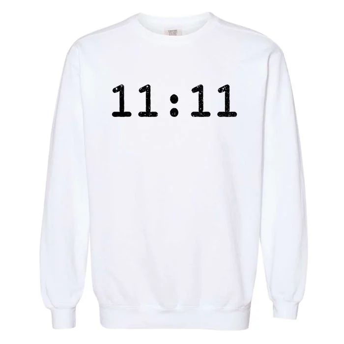 1111 Numerology Vintage Style Spiritual Awakening Garment-Dyed Sweatshirt