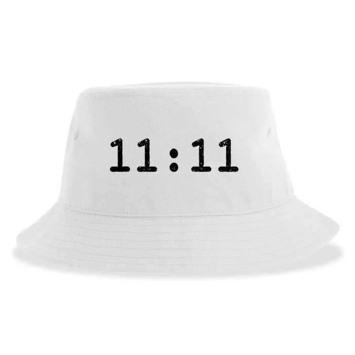 1111 Numerology Vintage Style Spiritual Awakening Sustainable Bucket Hat