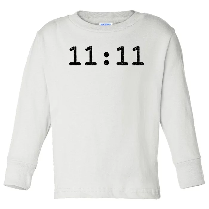 1111 Numerology Vintage Style Spiritual Awakening Toddler Long Sleeve Shirt