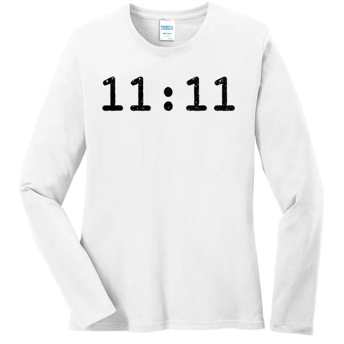 1111 Numerology Vintage Style Spiritual Awakening Ladies Long Sleeve Shirt