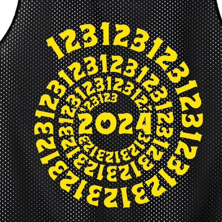 123123 New Years Eve Happy New Year 2024 Funny Mesh Reversible Basketball Jersey Tank