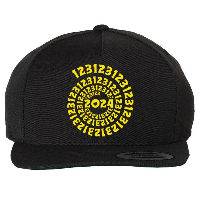 123123 New Years Eve Happy New Year 2024 Funny Wool Snapback Cap