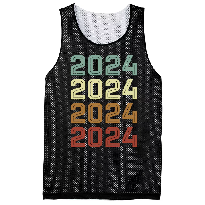 123123 New Years Eve Happy New Year 2024 Funn Mesh Reversible Basketball Jersey Tank