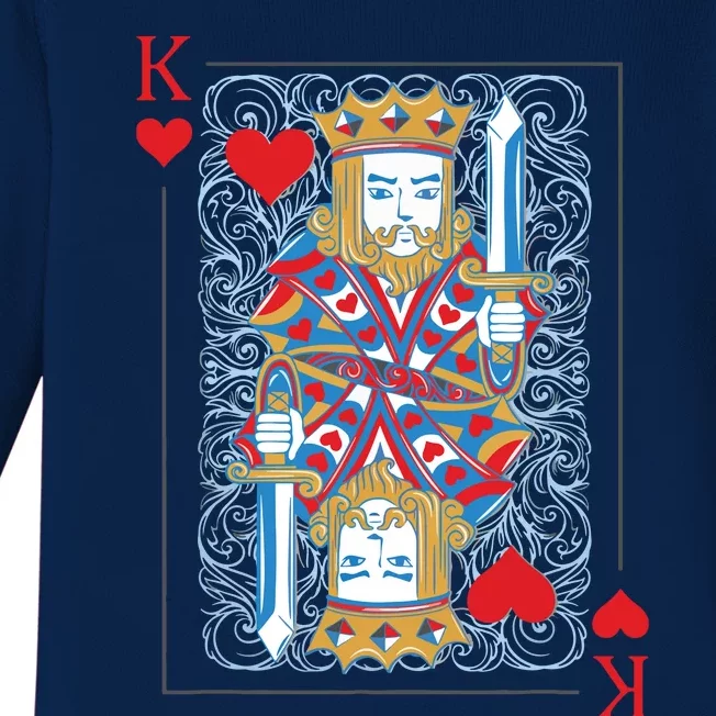 1 Of 2 King And Queen Matching Poker For Couples Baby Long Sleeve Bodysuit