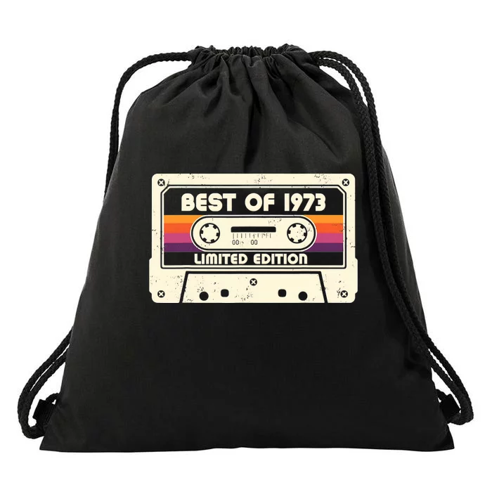 1973 Old Cassette Tape Birthday 50th Birthday 1973 Vintage Drawstring Bag