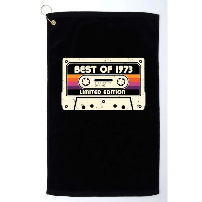 1973 Old Cassette Tape Funny 50th Birthday Vintage Platinum Collection Golf Towel