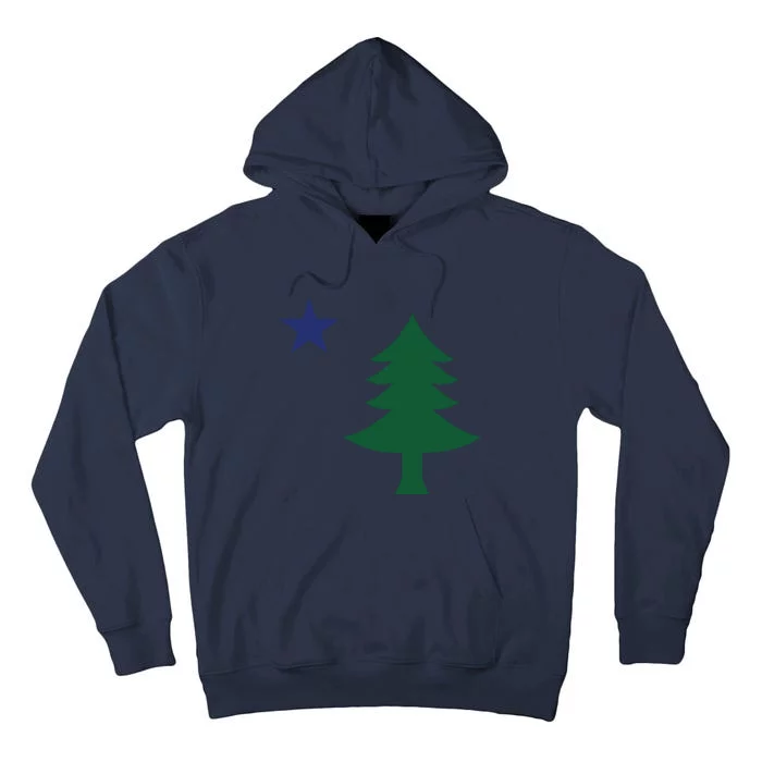 1901 Old First Flag Of Maine Pine Tree And Star Tall Hoodie