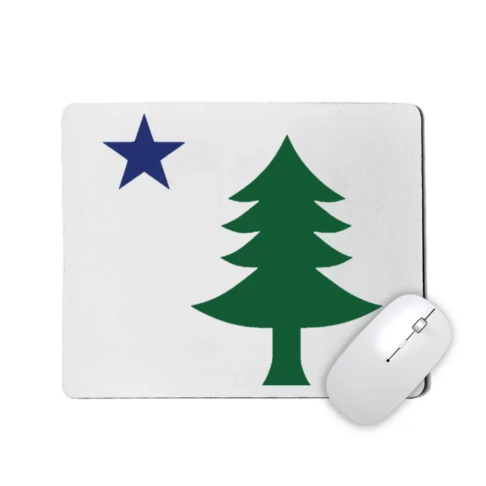 1901 Old First Flag Of Maine Pine Tree And Star Mousepad