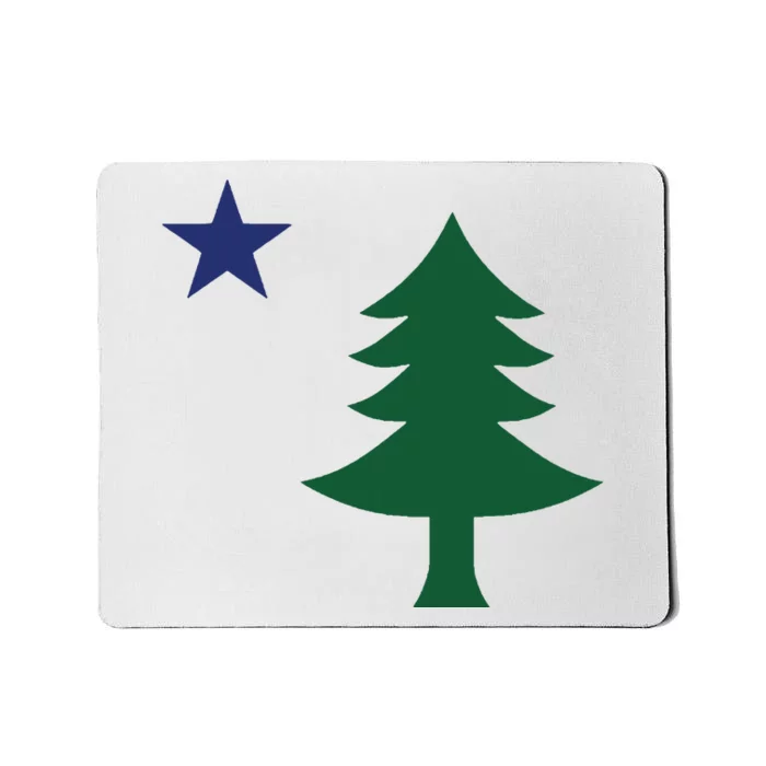 1901 Old First Flag Of Maine Pine Tree And Star Mousepad