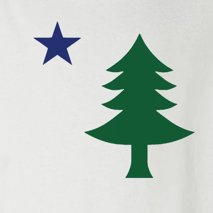 1901 Old First Flag Of Maine Pine Tree And Star Toddler Long Sleeve Shirt