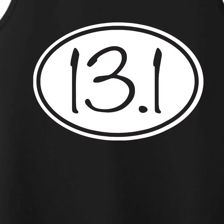 131 Oval Half Marathon Decal Running T Performance Tank