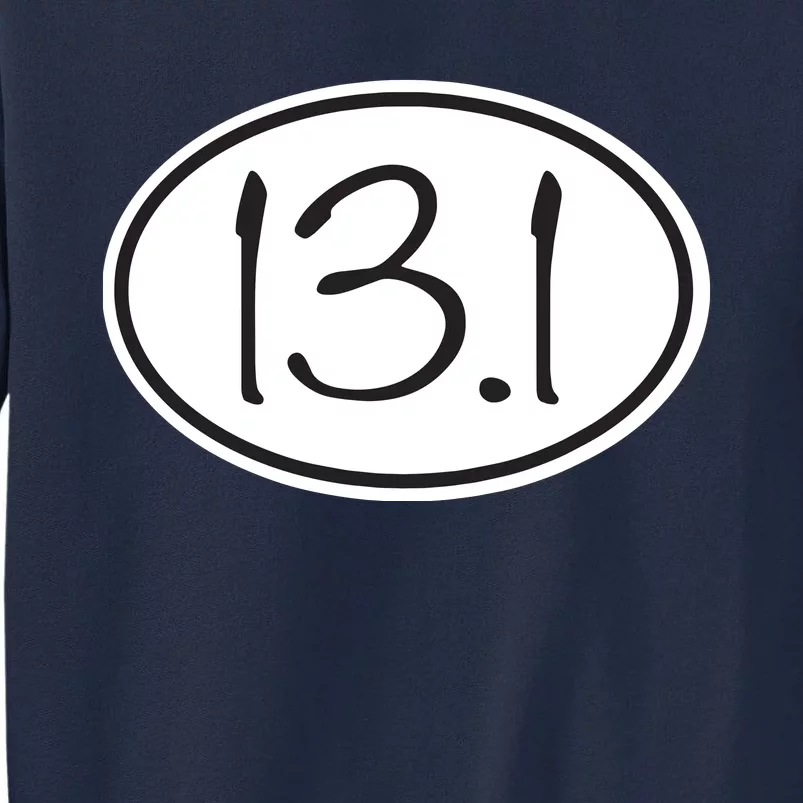 131 Oval Half Marathon Decal Running T Tall Sweatshirt