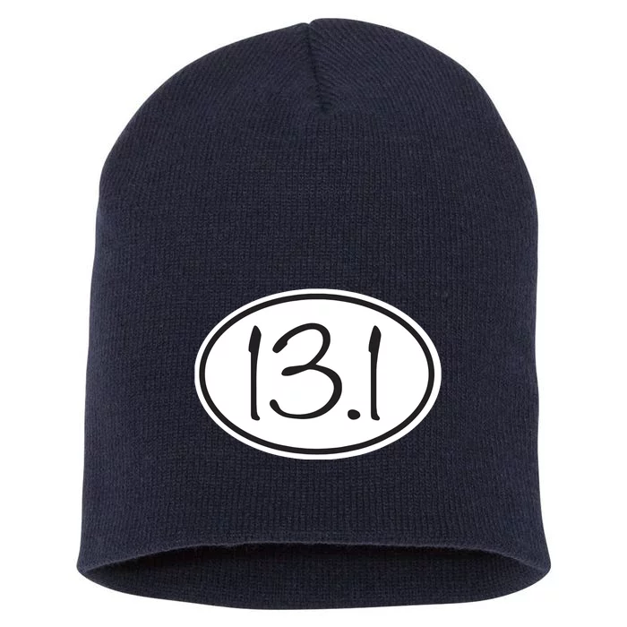 131 Oval Half Marathon Decal Running T Short Acrylic Beanie