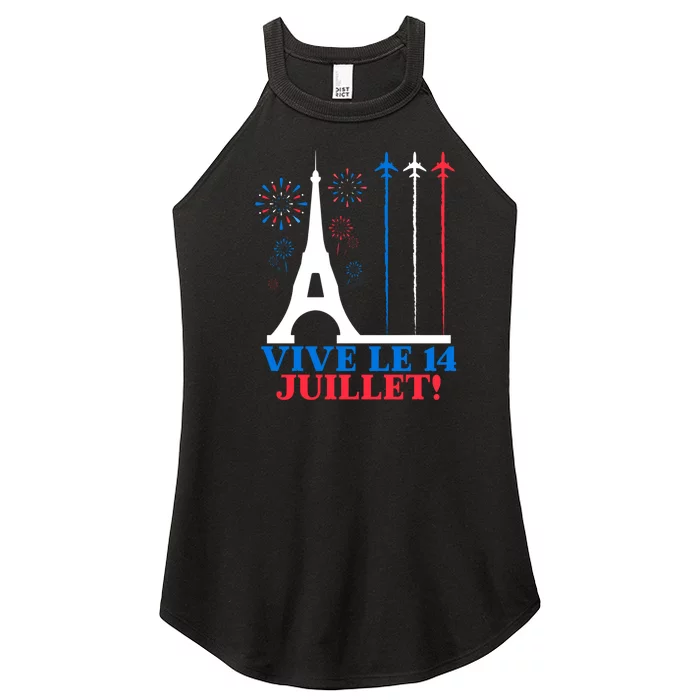 14th Of July National France Bastille Day Meaningful Women’s Perfect Tri Rocker Tank