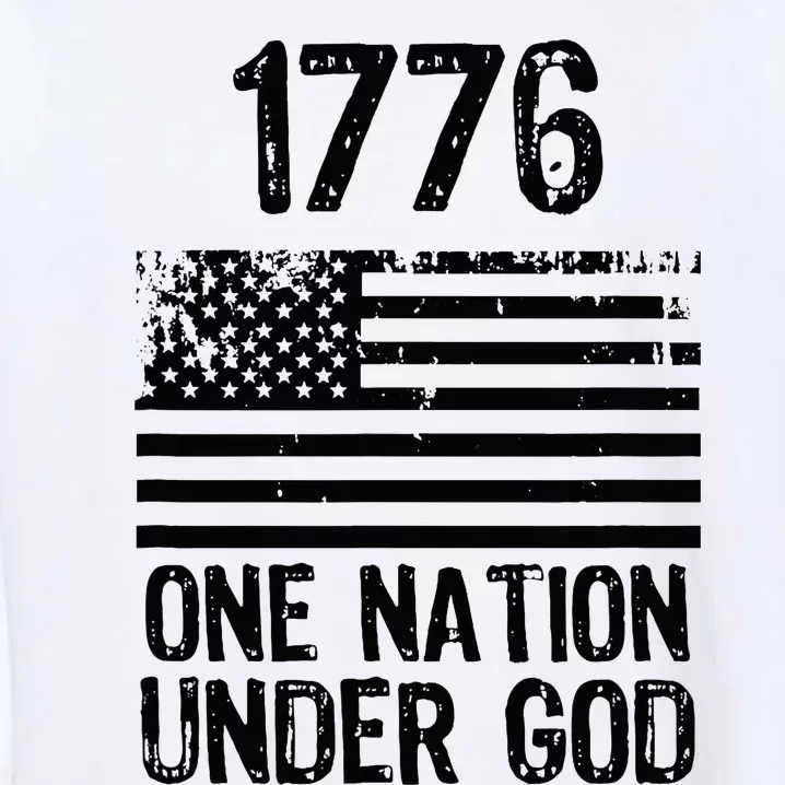 1776 One Nation Under God Patriotic Flag Garment-Dyed Sweatshirt