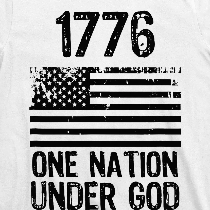 1776 One Nation Under God Patriotic Flag T-Shirt