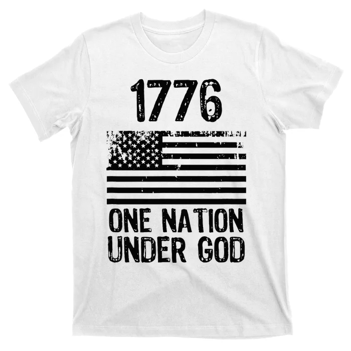 1776 One Nation Under God Patriotic Flag T-Shirt