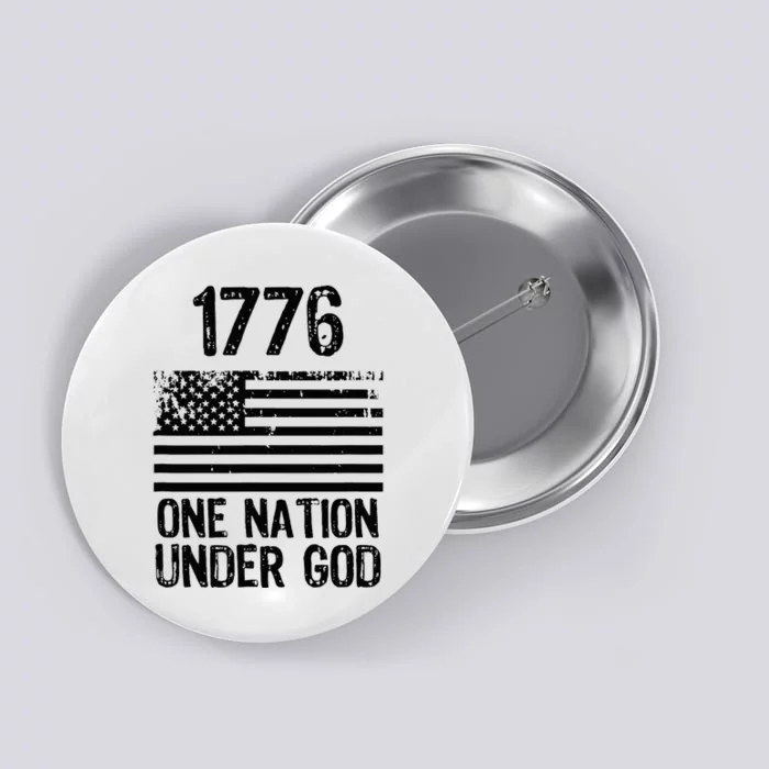 1776 One Nation Under God Patriotic Flag Button