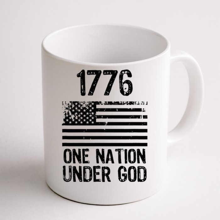 1776 One Nation Under God Patriotic Flag Front & Back Coffee Mug