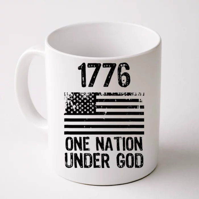 1776 One Nation Under God Patriotic Flag Front & Back Coffee Mug