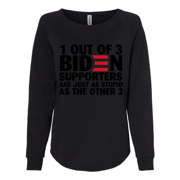 1 Out Of 3 Biden Supporters Are Just As Stupid Womens California Wash Sweatshirt