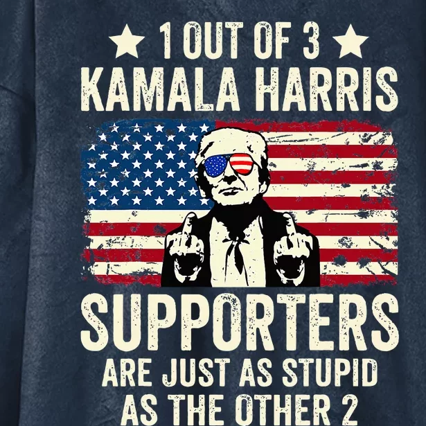 1 Out Of 3 Kamala Harris Hooded Wearable Blanket